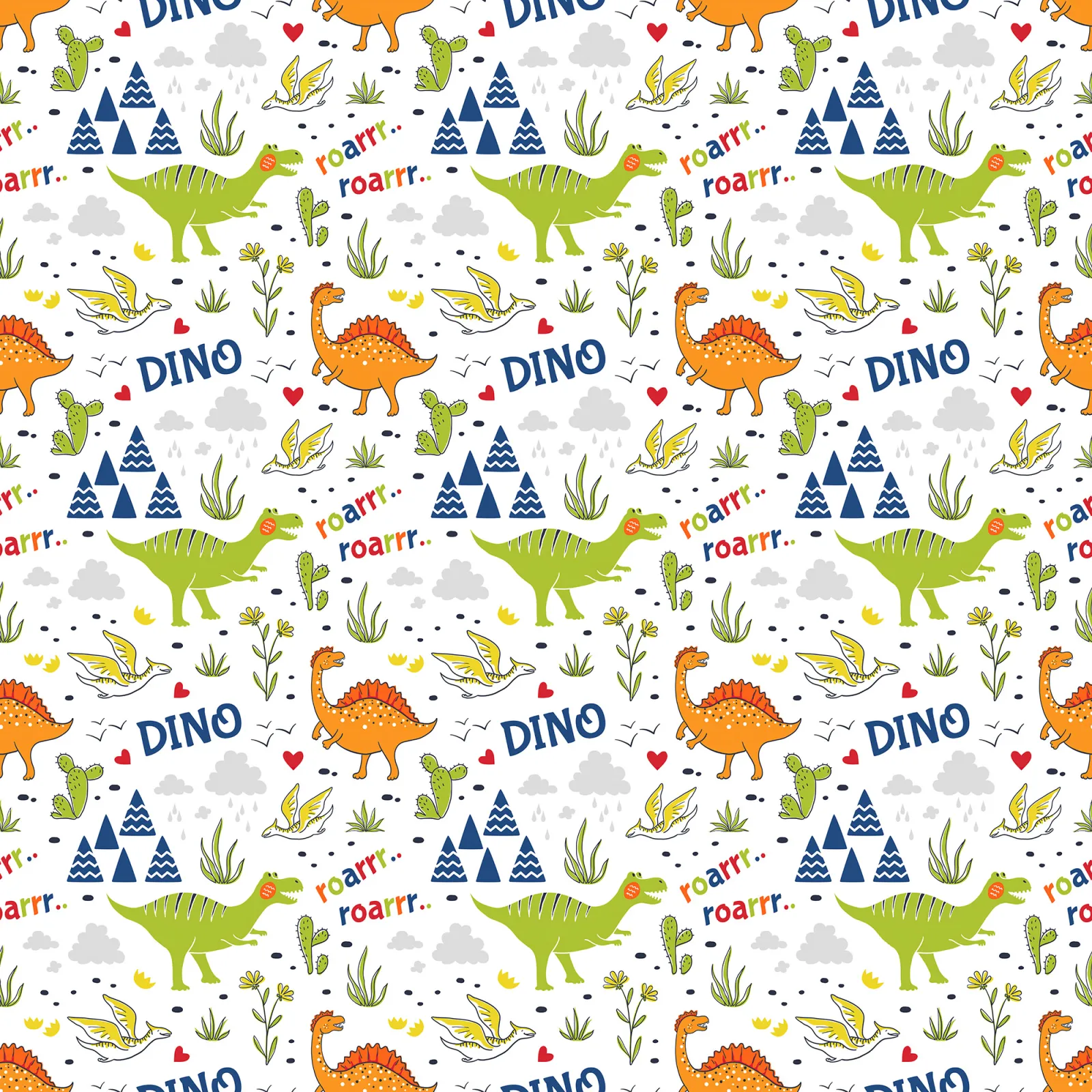 Fototapeta Kolorowe dinozaury — powiększenie wzoru