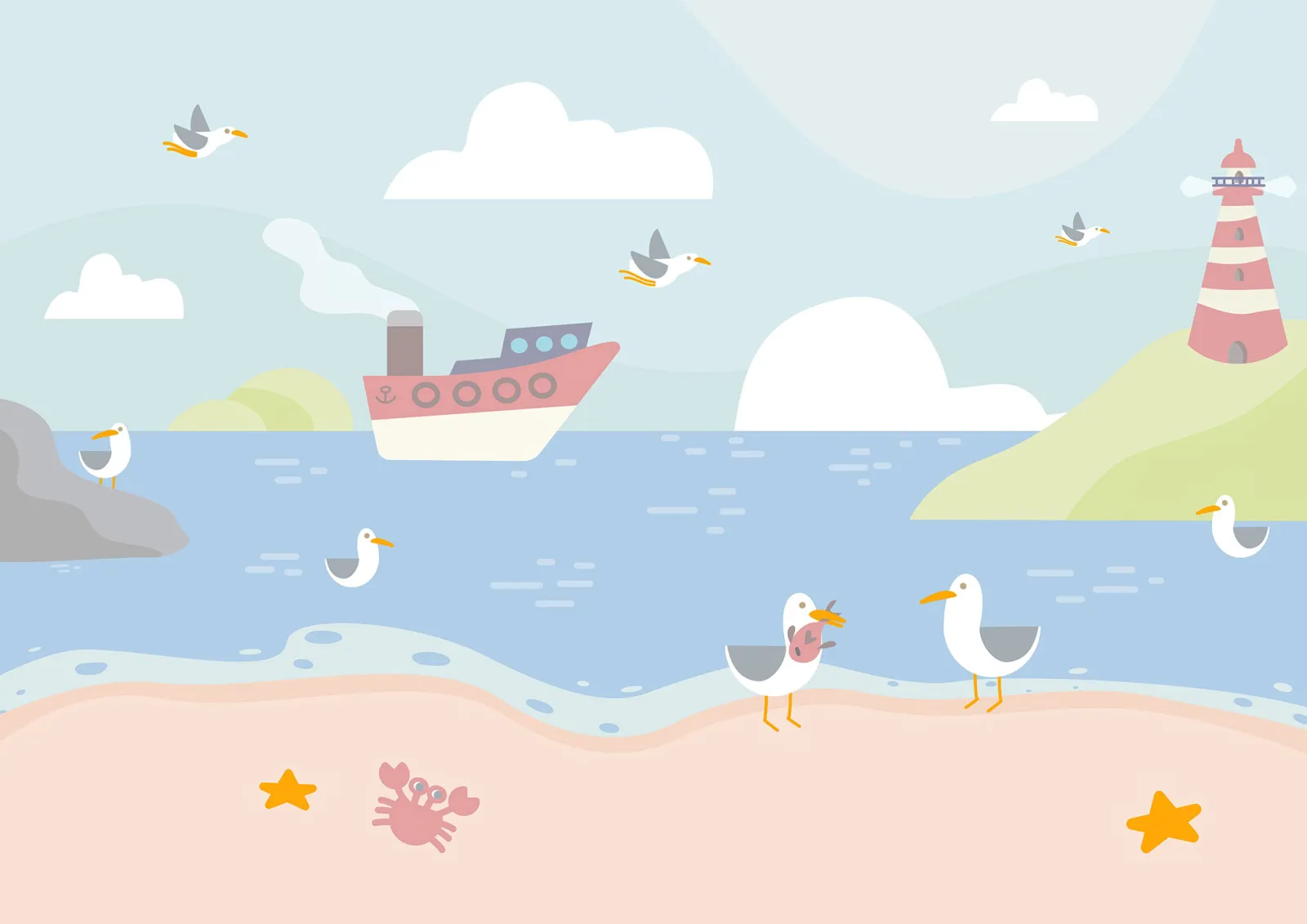 Fototapeta Bajkowa plaża — powiększenie wzoru