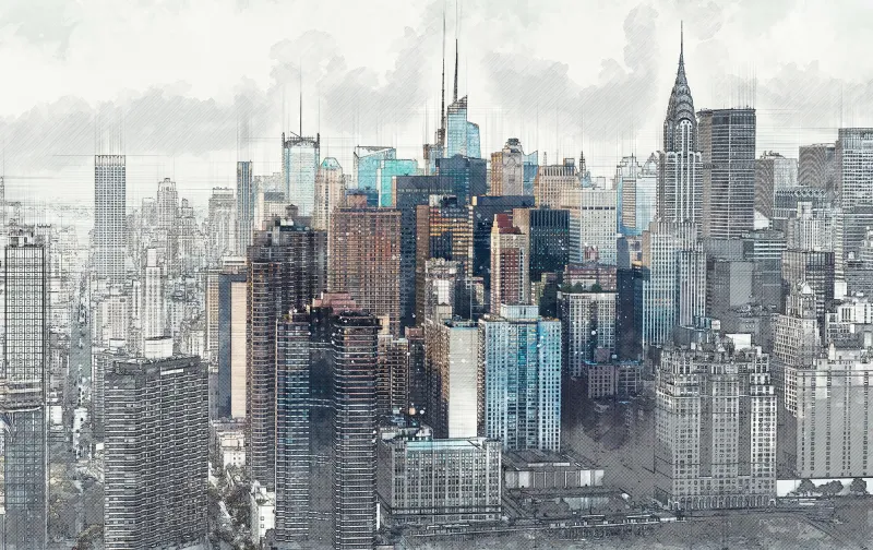 Fototapeta Panorama Manhattanu