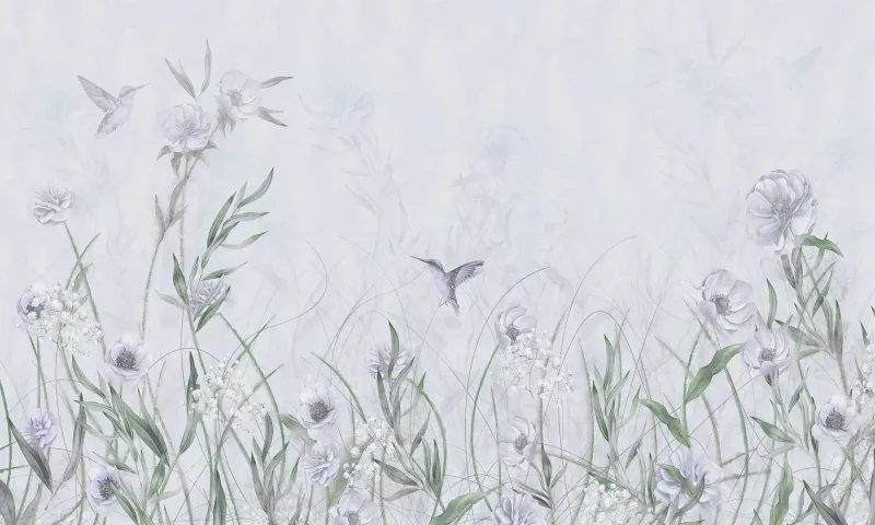 Fototapeta Łąka z Kolibrami
