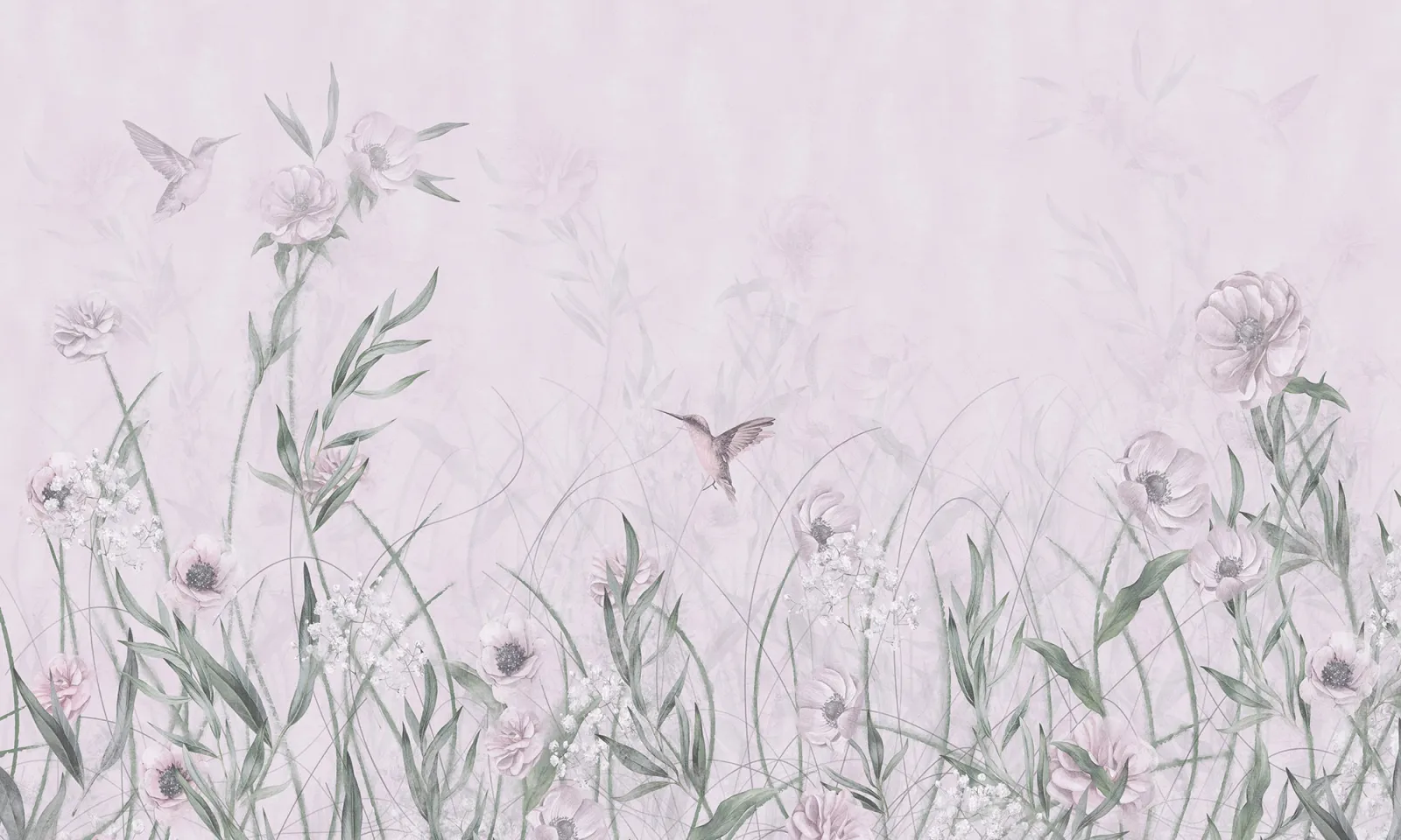 Fototapeta Łąka z Kolibrami — powiększenie wzoru