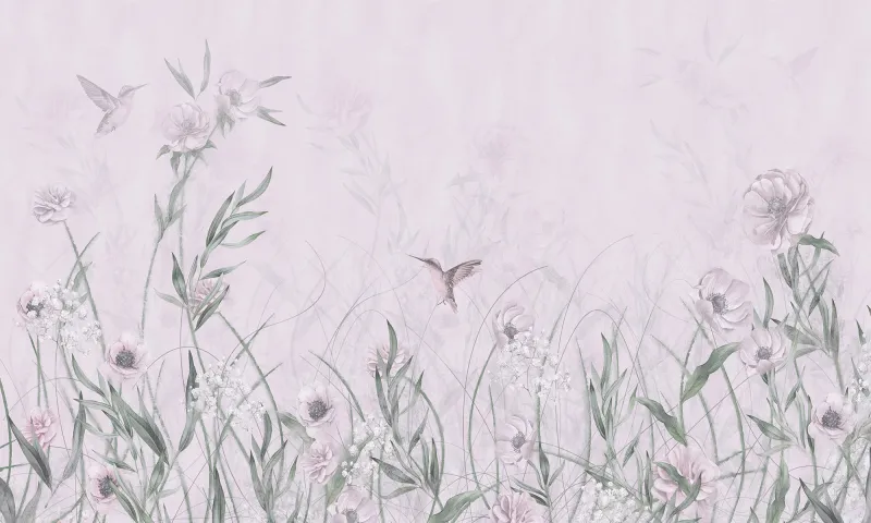 Fototapeta Łąka z Kolibrami