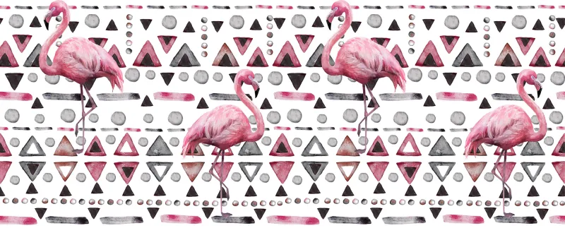 Fototapeta Różowe flamingi na abstrakcyjnym tle