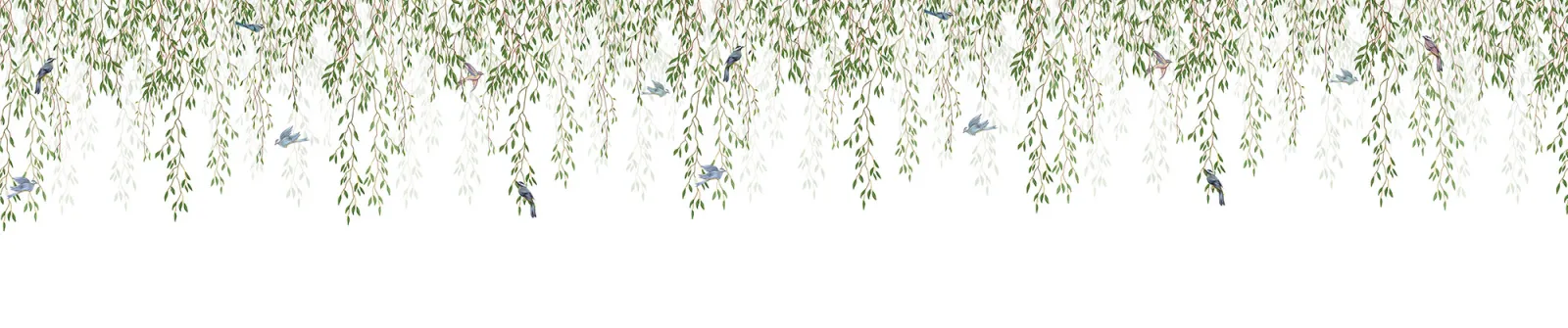 Fototapeta Wierzby i Ptaki — powiększenie wzoru