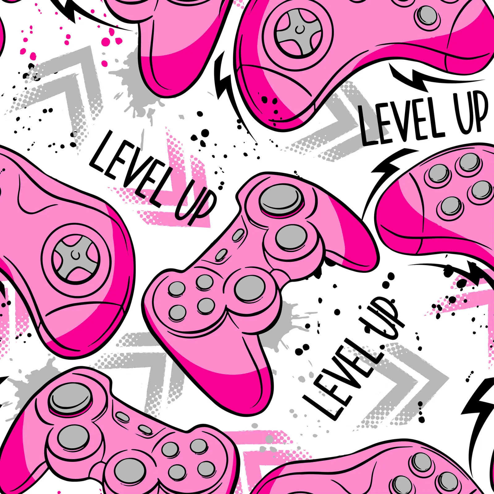 Fototapeta Różowe joysticki — powiększenie wzoru