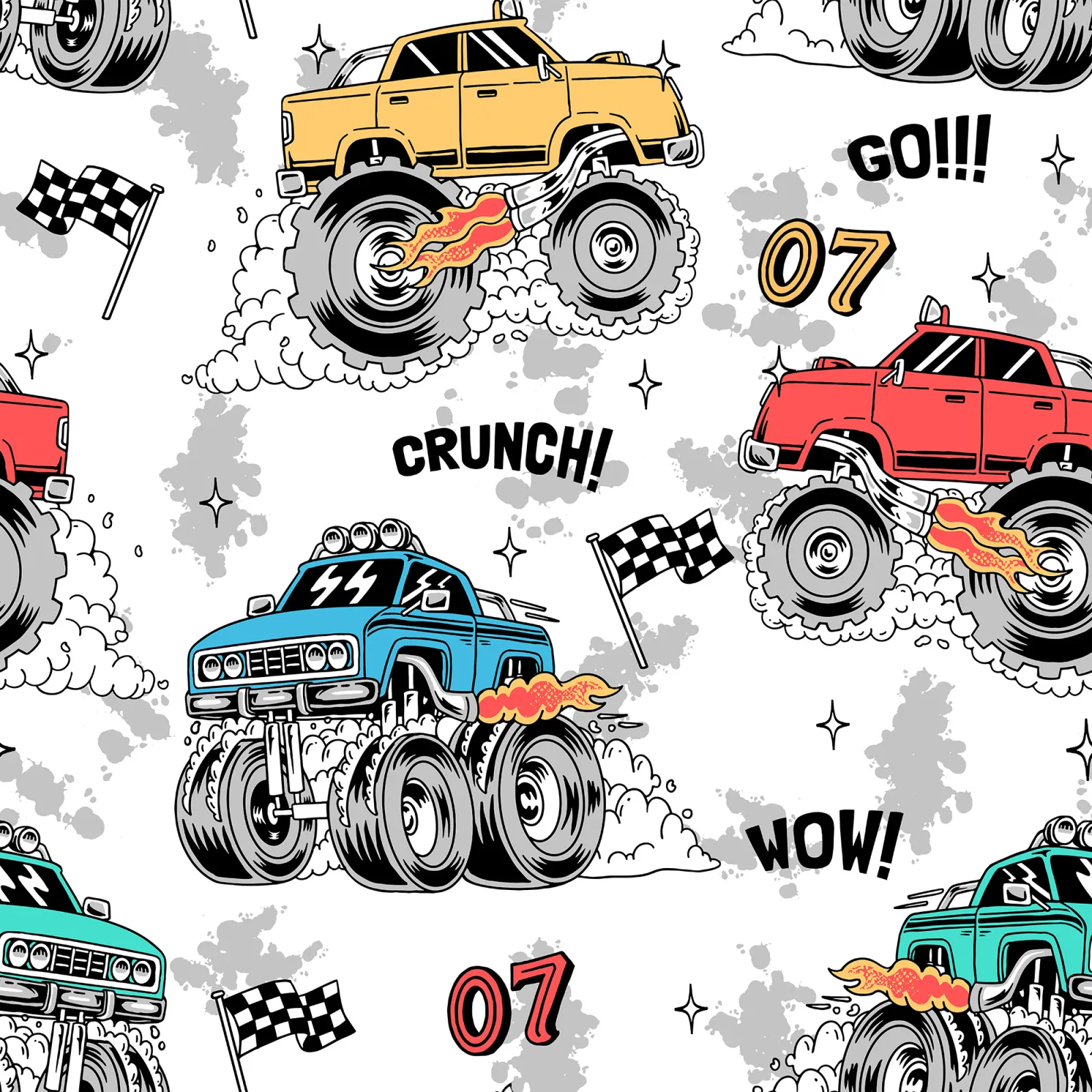 Fototapeta Monster truck — powiększenie wzoru