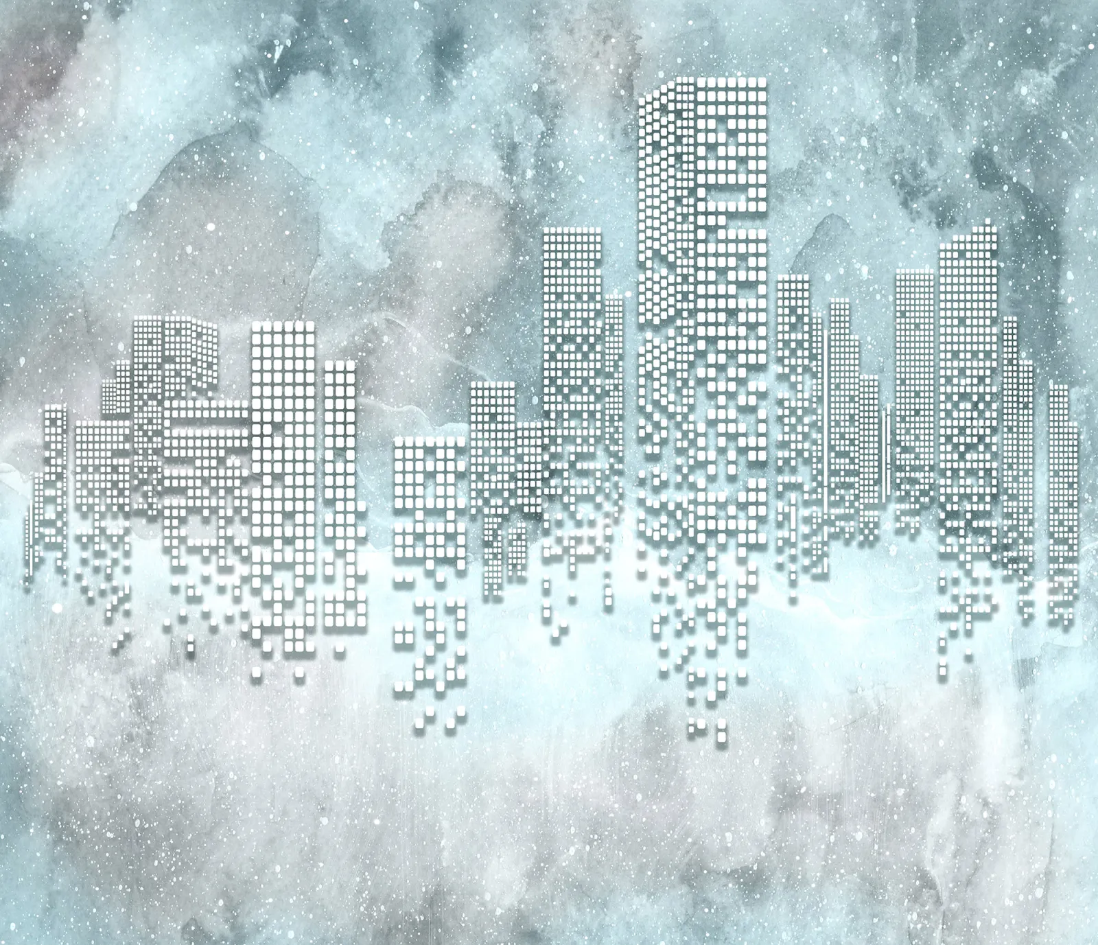 Fototapeta Miasto w chmurach — powiększenie wzoru