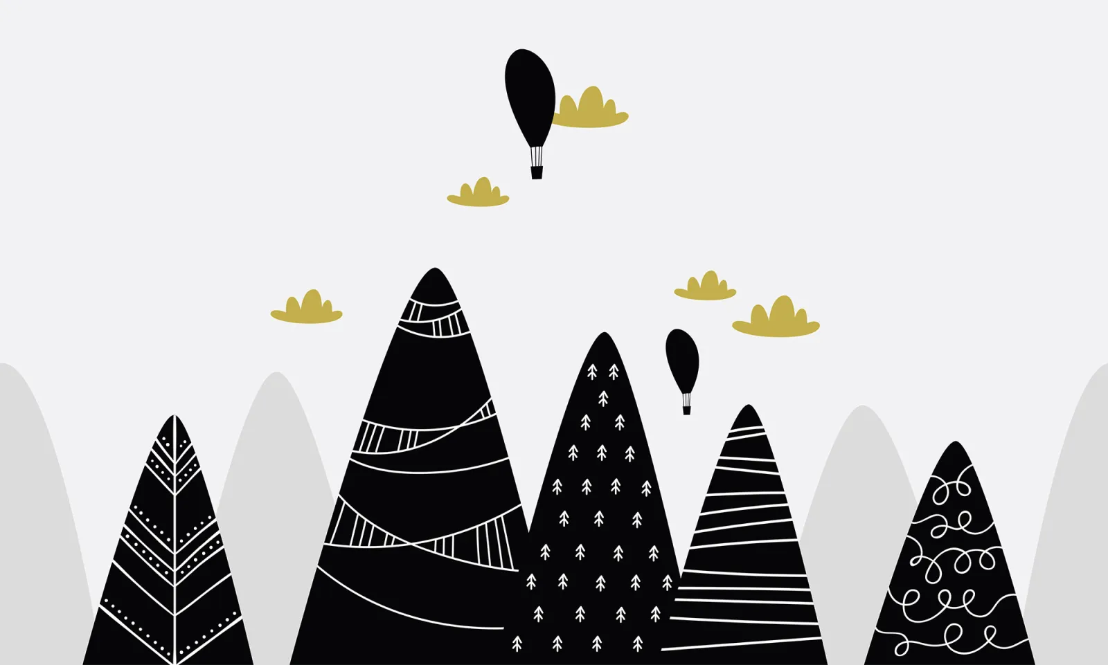 Fototapeta Góry ilustracja — powiększenie wzoru