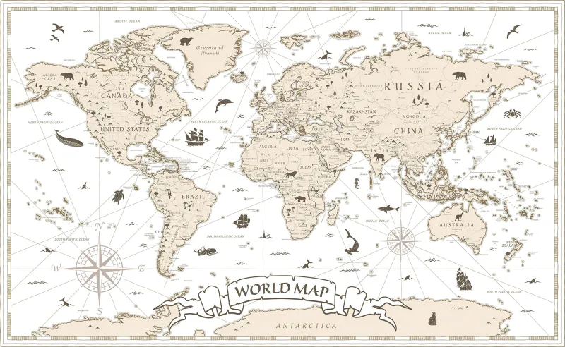 Fototapeta Mapa Świata