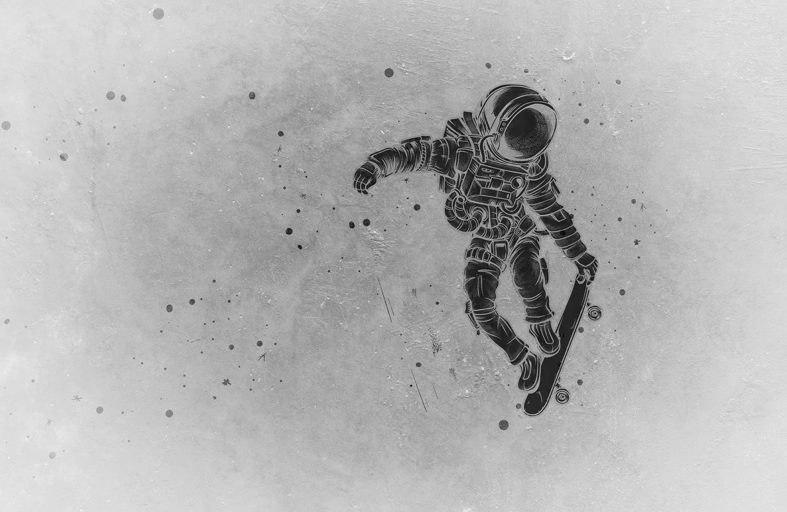 Fototapeta Astronauta skater — powiększenie wzoru
