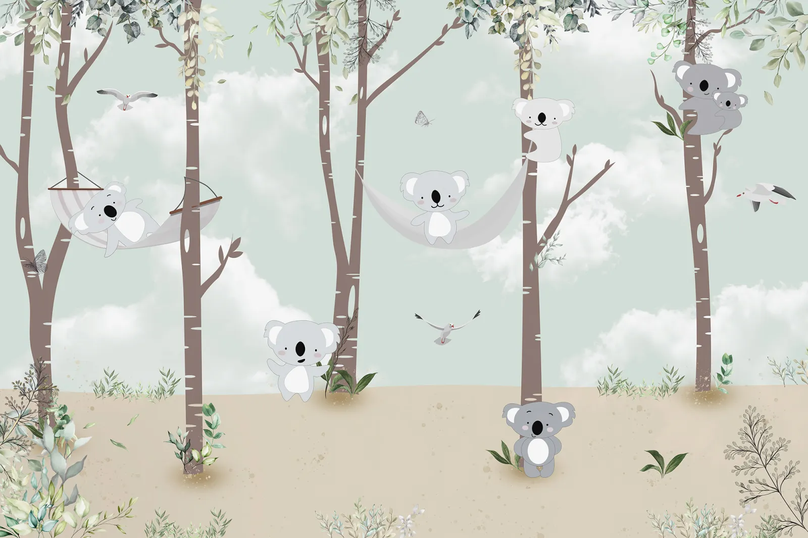 Fototapeta Misie koala odpoczywające w lesie — powiększenie wzoru