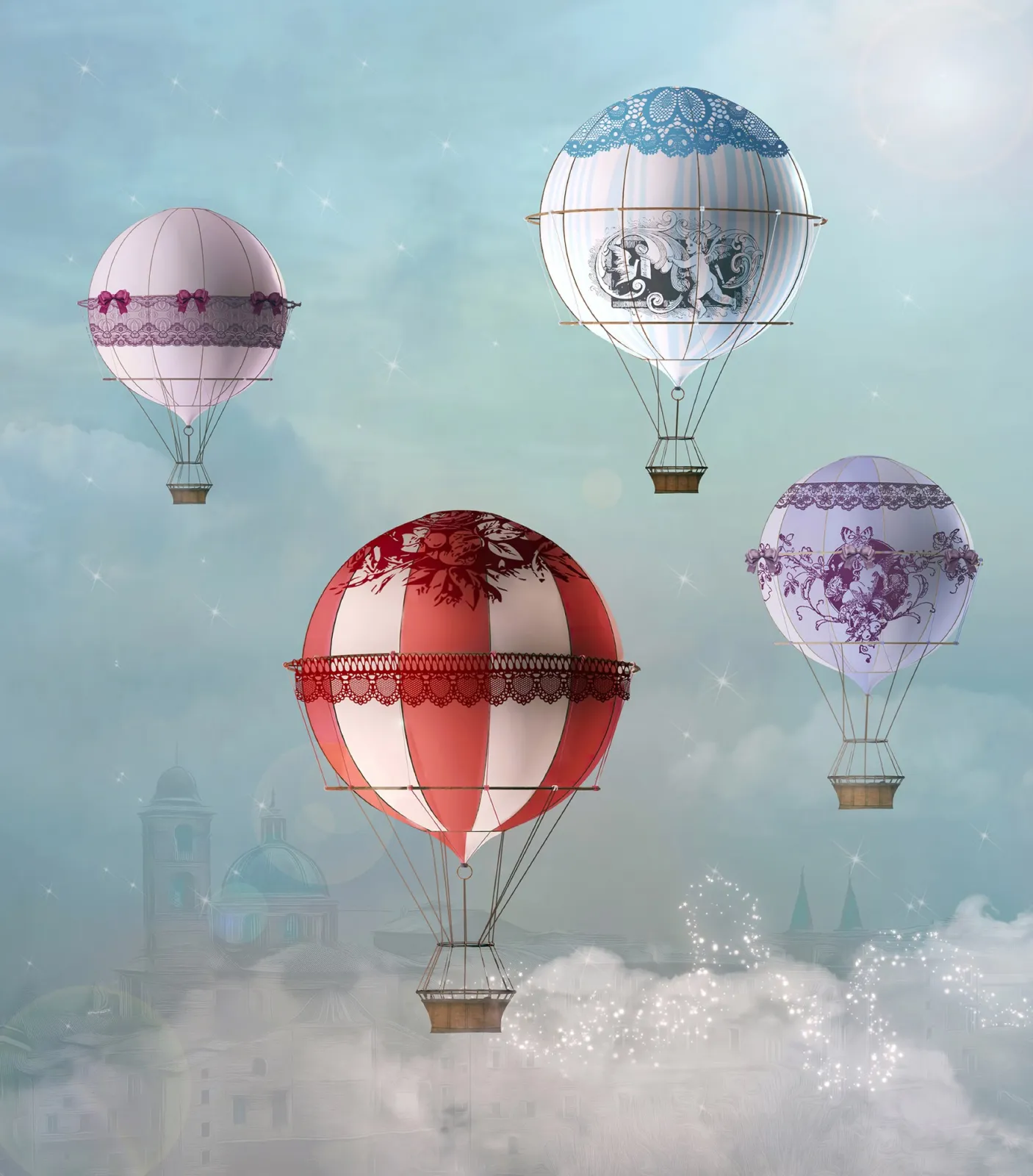 Fototapeta Kolorowe balony — powiększenie wzoru