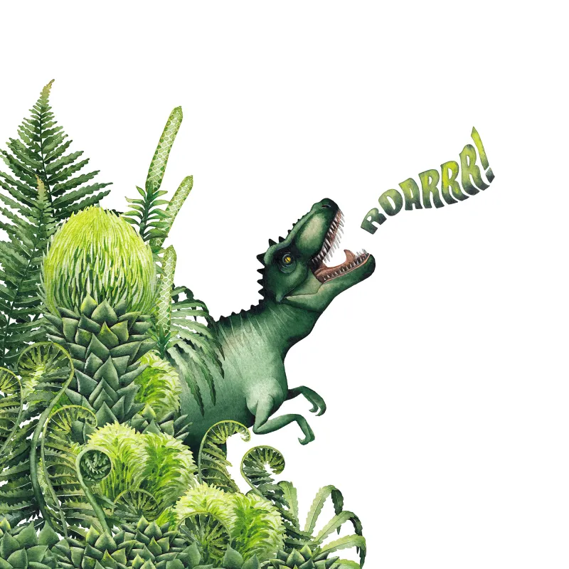 Fototapeta Dinozaur w dżungli
