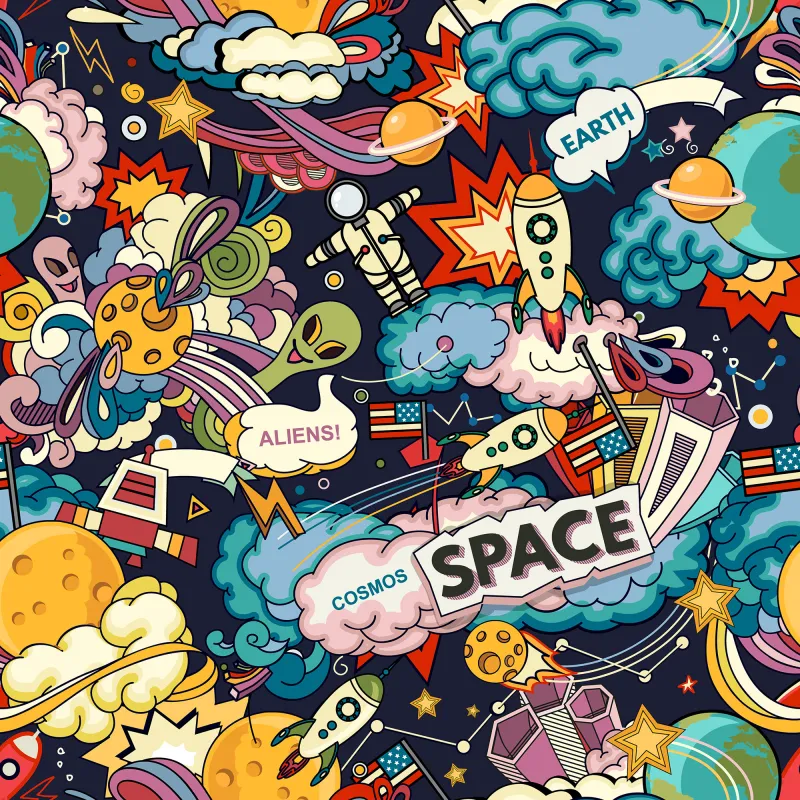 Fototapeta Kosmos komiks