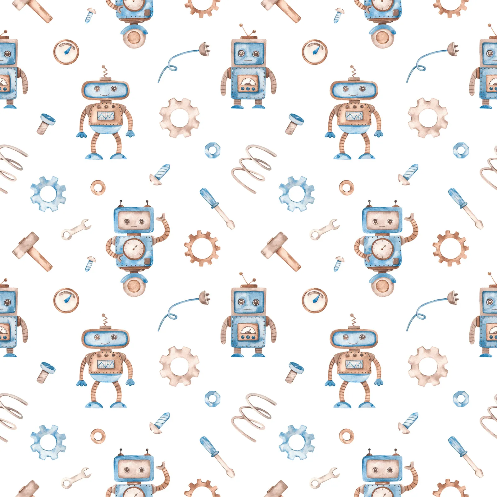 Fototapeta Robociki — powiększenie wzoru